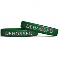Green 13mm Debossed Wristband Manufacturer