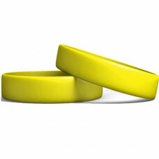 Silicone Wristband Manufacturer: Yellow color 