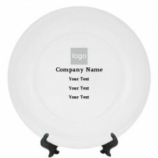 SIMPLE WHITE PLATE LOGO 10.5''