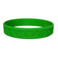 18mm debossed wristband in green